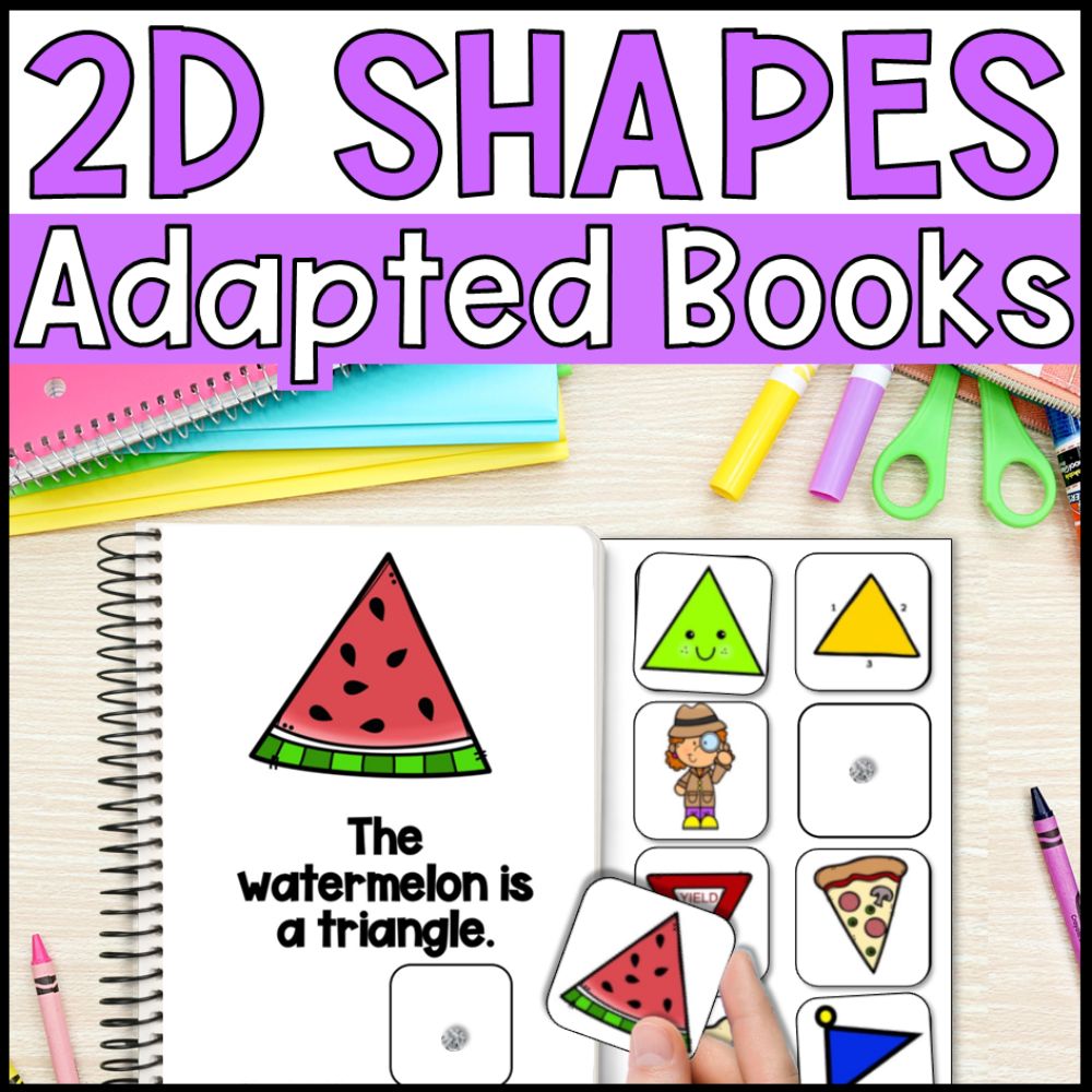 2D Shapes Adapted Books - Special Education and Kindergarten
