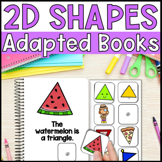 2D Shapes Adapted Books - Special Education and Kindergarten