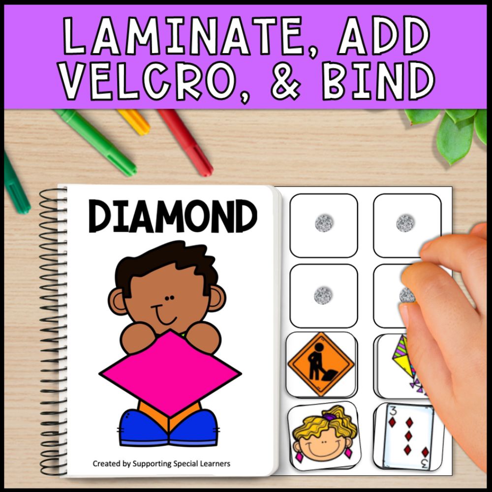 2D Shapes Adapted Books - Special Education and Kindergarten