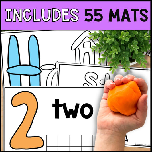 Playdough Mats - Letters, Shapes, Numbers, Emotions and More