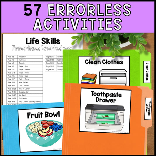 Academic & Life Skills Errorless Worksheets Bundle