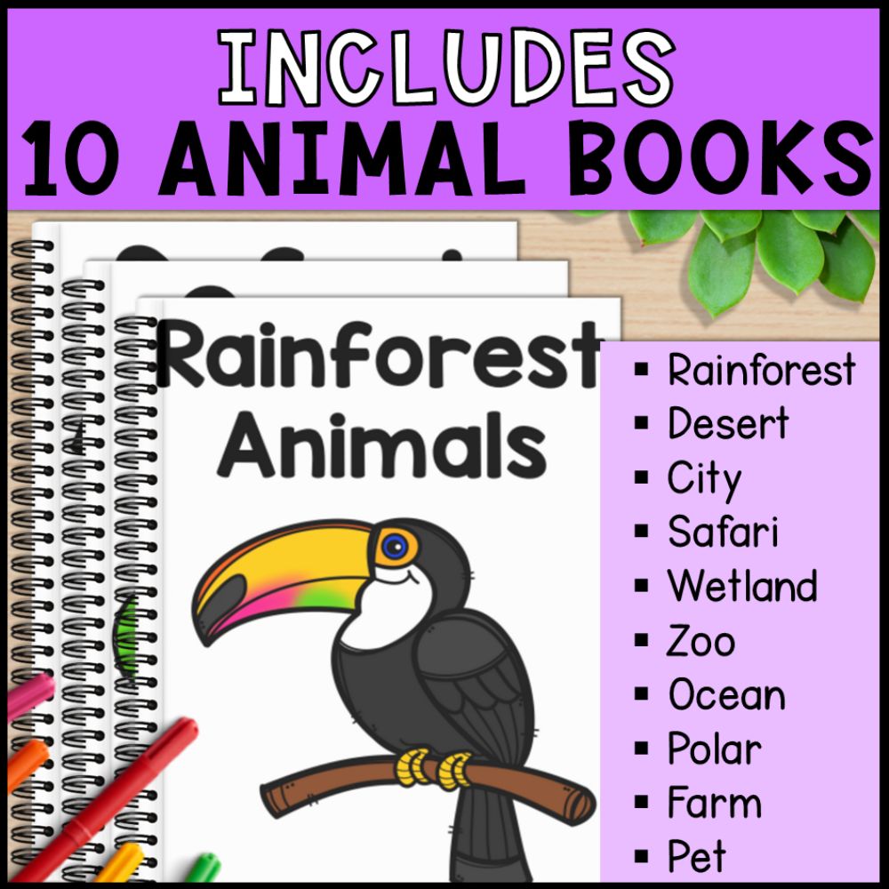Animal Adapted Books: Early Reader - 10 Interactive Books