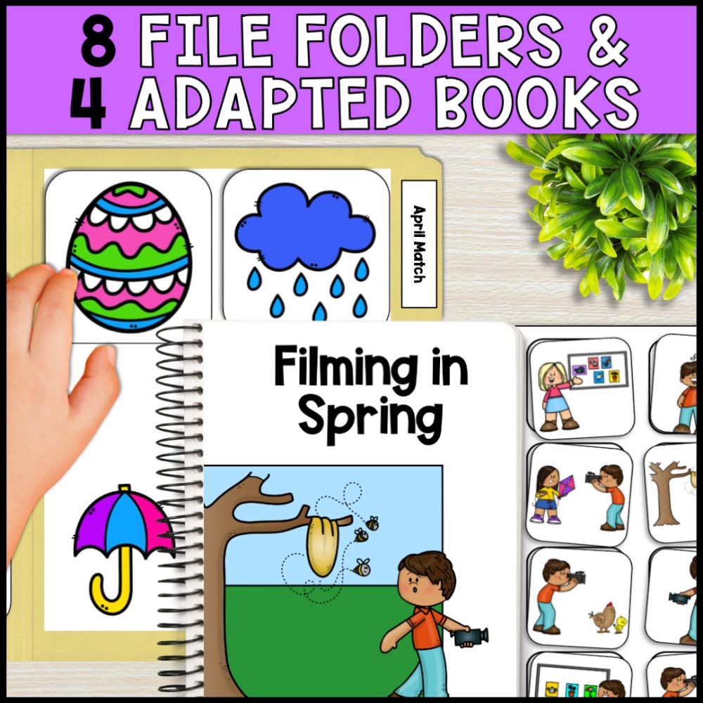 April Basic Concepts Worksheets for Special Education: ELA and Math