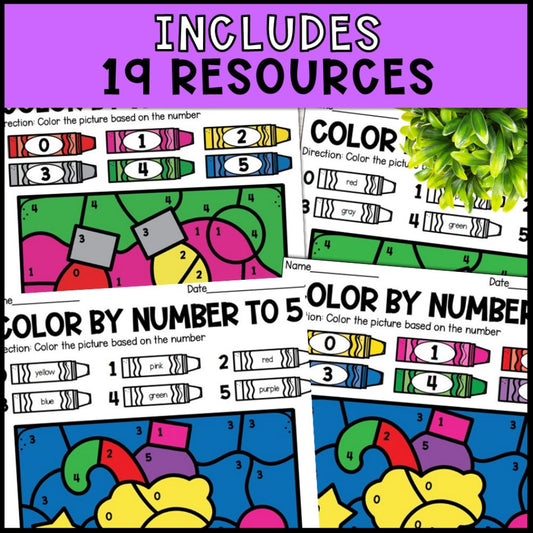 Color by Number 0 to 5 Bundle - Special Education