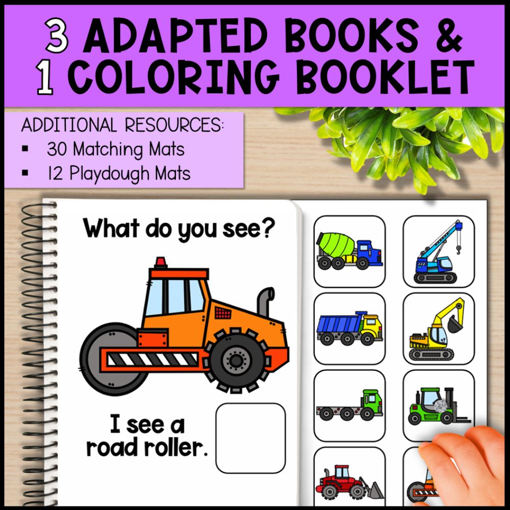 Construction Theme Math and Literacy Centers - Special Education
