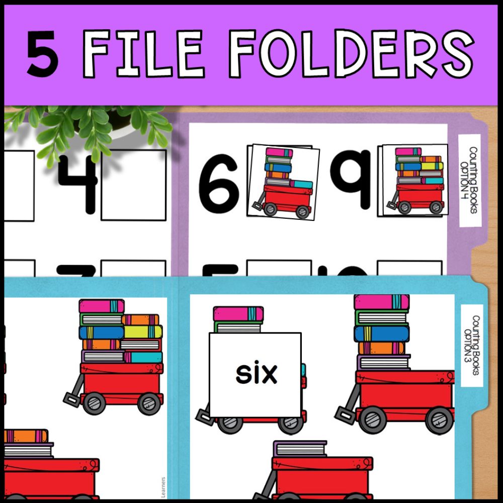 Counting Books 0 to 10: Adapted Book, 44 Task Cards and 5 File Folders