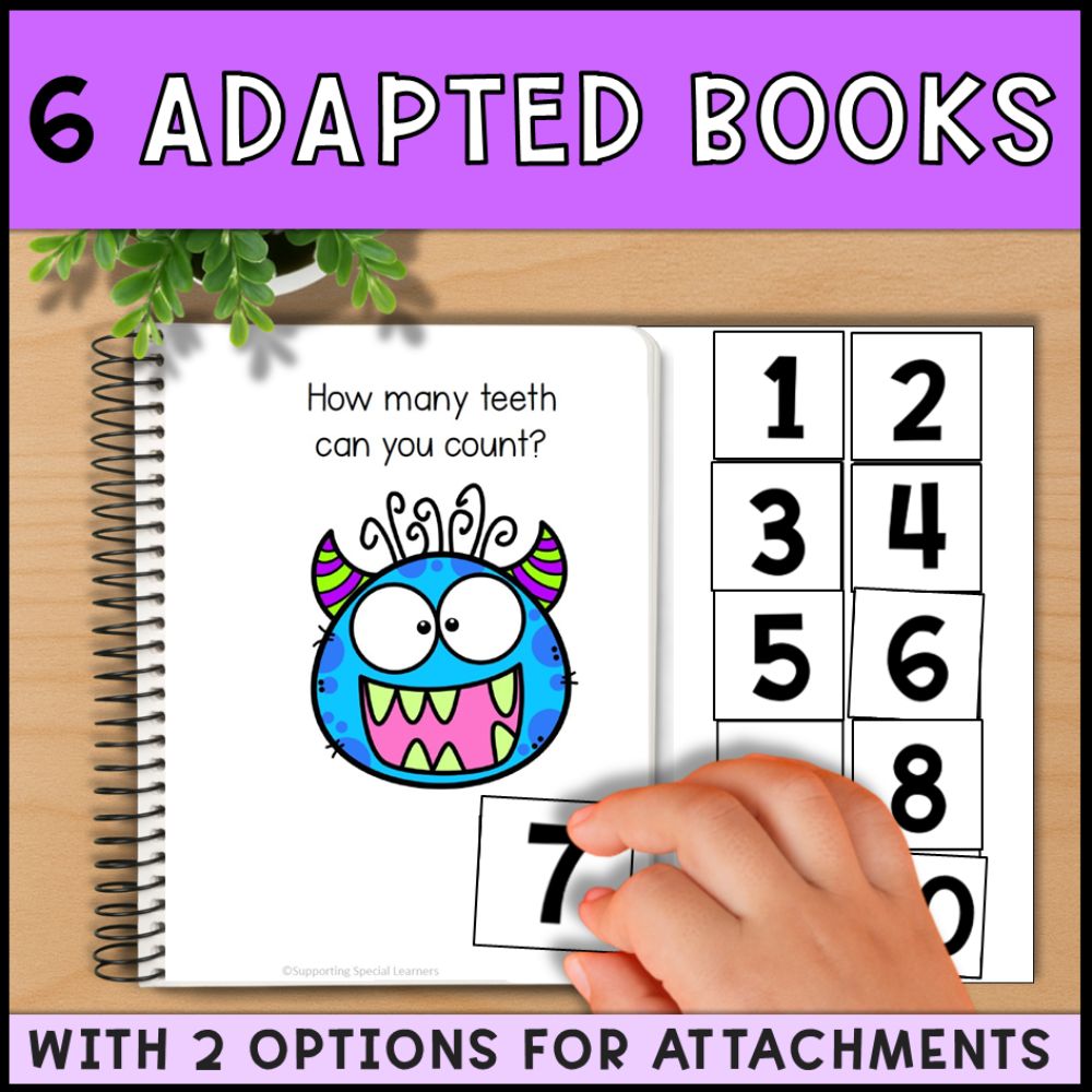 Counting to 10 Bundle 1: Adapted Books, Task Cards, and File Folders