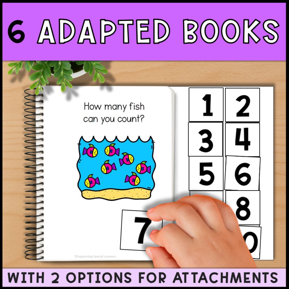 Counting to 10 Bundle 2: Adapted Books, Task Cards, and More