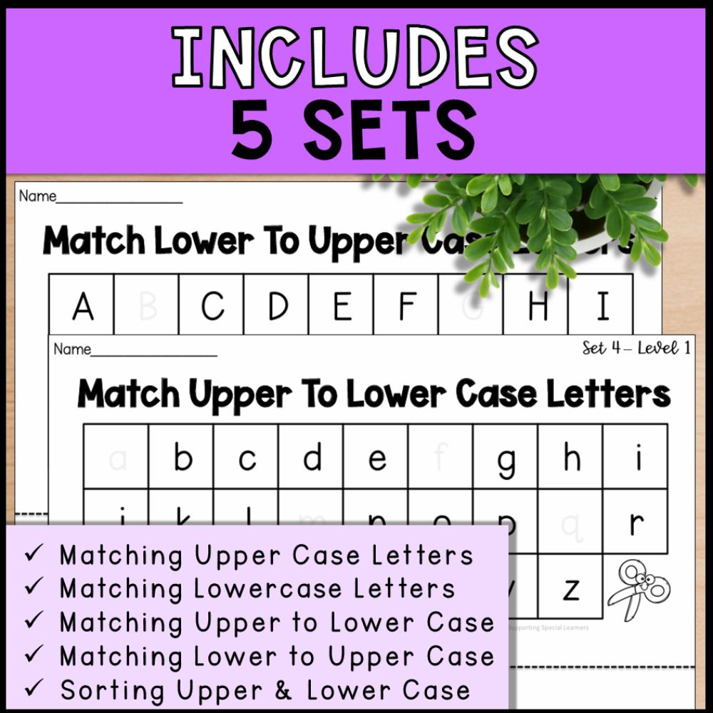 Cut and Paste Alphabet Activities - No Prep