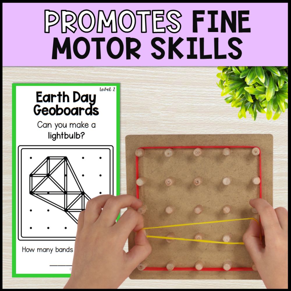 Earth Day Geoboard Task Cards - Special Education