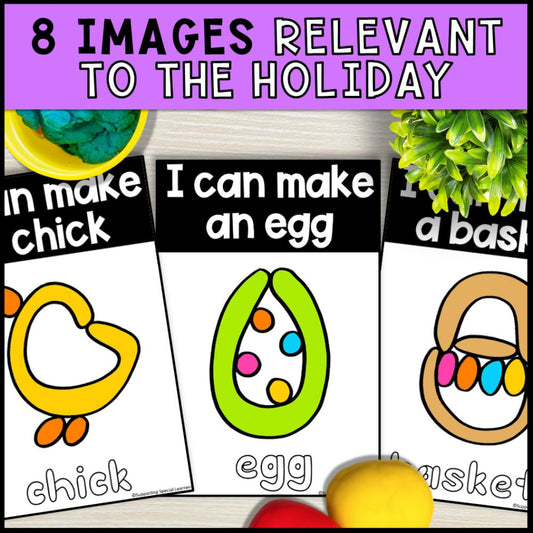 Easter Playdough Mats: Counting using Ten Frame - Math Centers