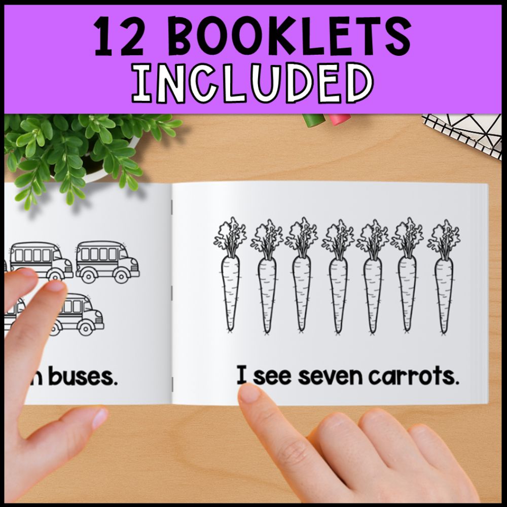 Emergent Readers 12 Number Booklets for Beginning Readers
