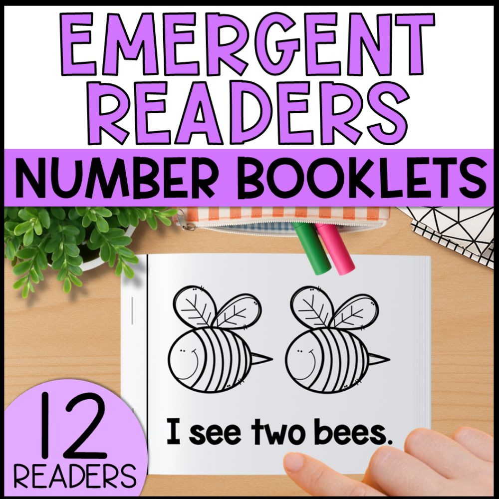 Emergent Readers 12 Number Booklets for Beginning Readers