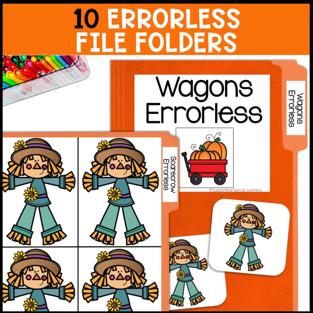 fall errorless learning 10 file folders