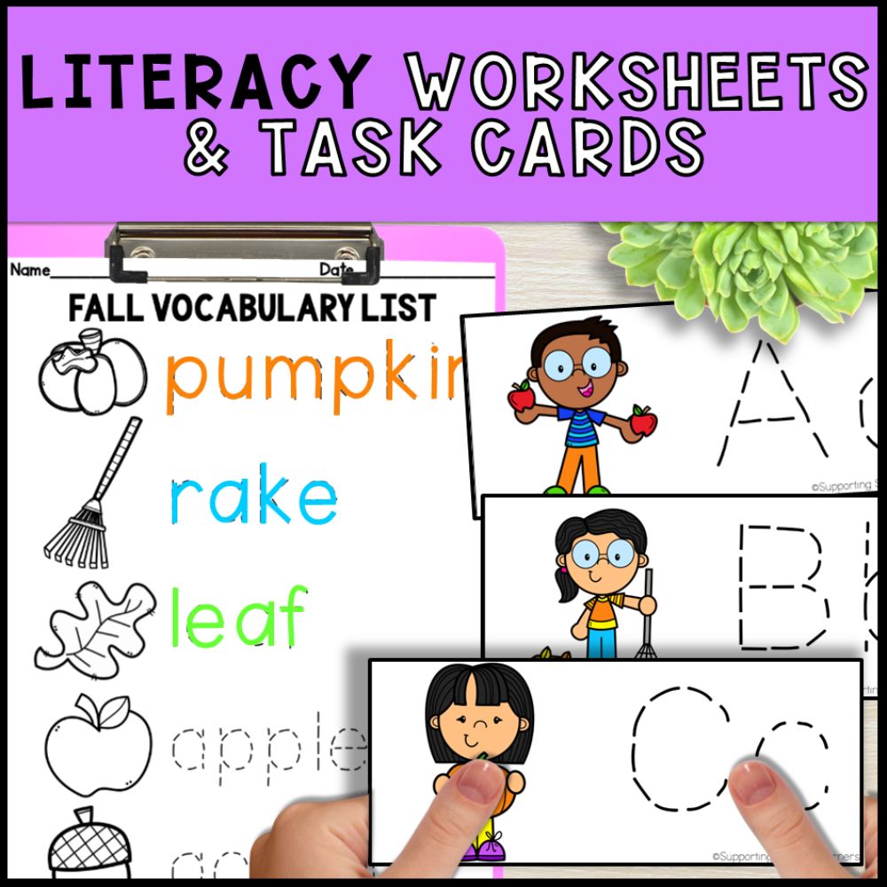 Fall Math and Literacy Centers - Kindergarten & Special Education