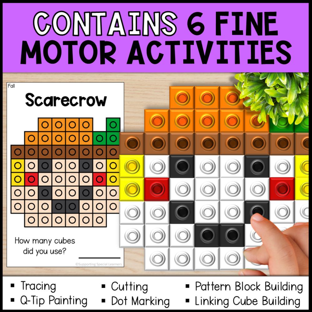 Fall Themed Centers Bundle - Fine Motor Activities & Worksheets