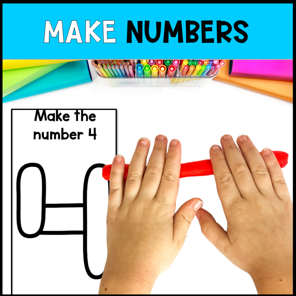 fine motor playdough mats numbers