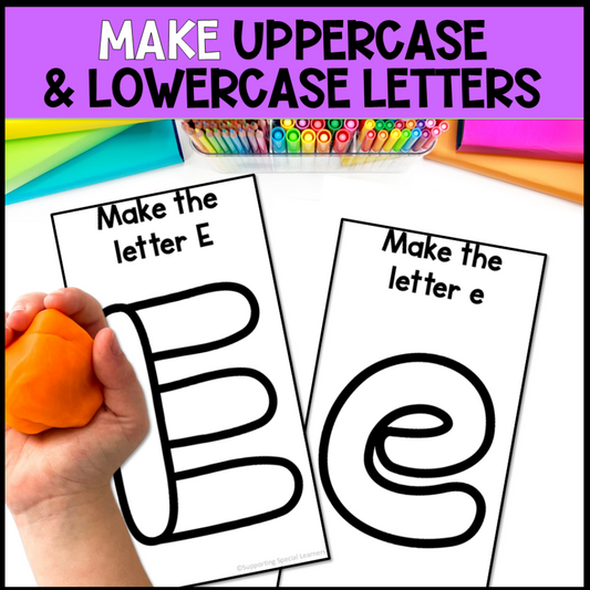 fine motor playdough mats uppercase and lowercase letters