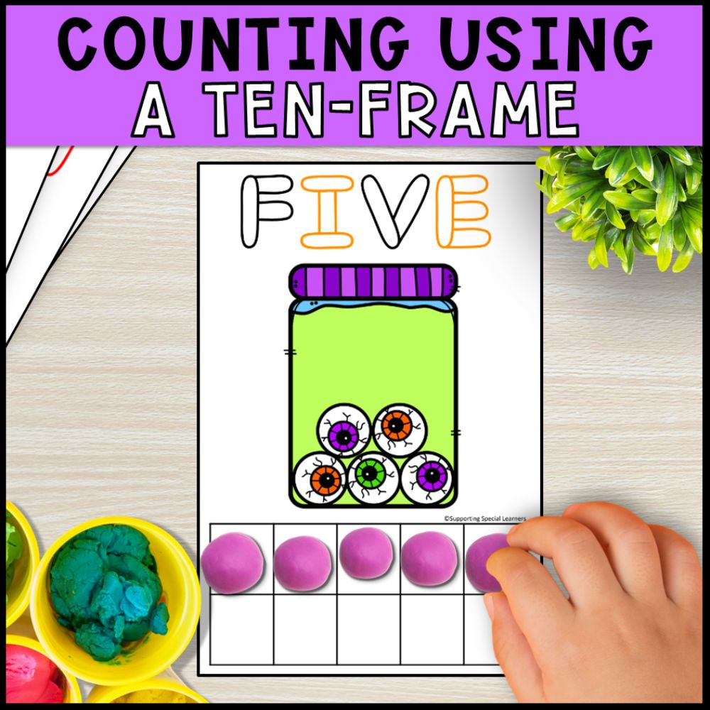 Halloween Playdough Mats - Kindergarten Math Centers and Creativity