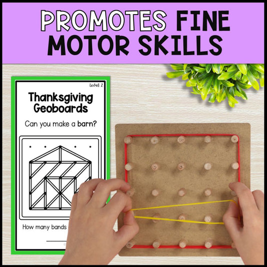 holiday theme geoboard task cards - fine motor activities