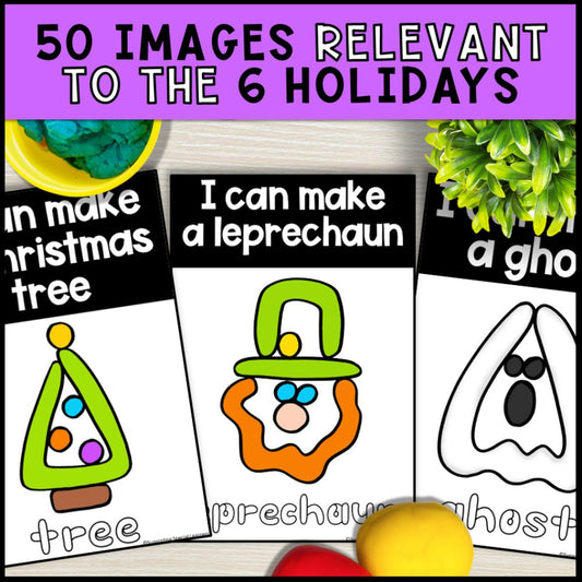 Holiday Playdough Mats - Kindergarten Centers and Fine Motor