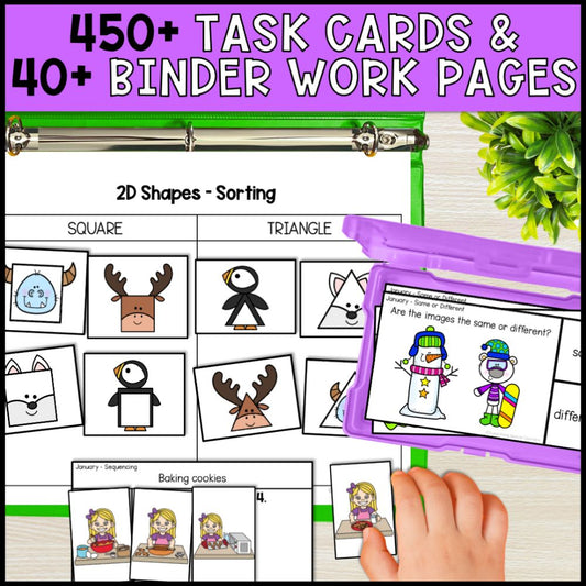 January Basic Concepts Worksheets: ELA and Math Practice