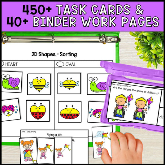 June Basic Concepts Worksheets for Special Education: ELA and Math