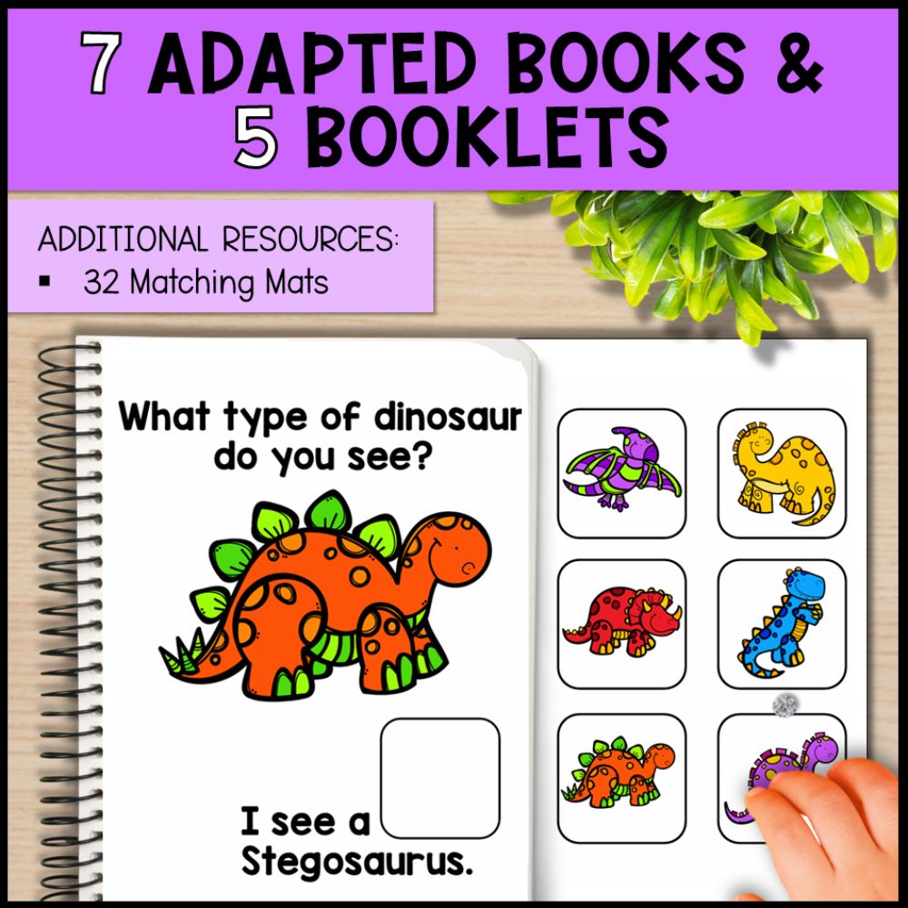 Dinosaur Theme Math and Literacy Centers - Special Education