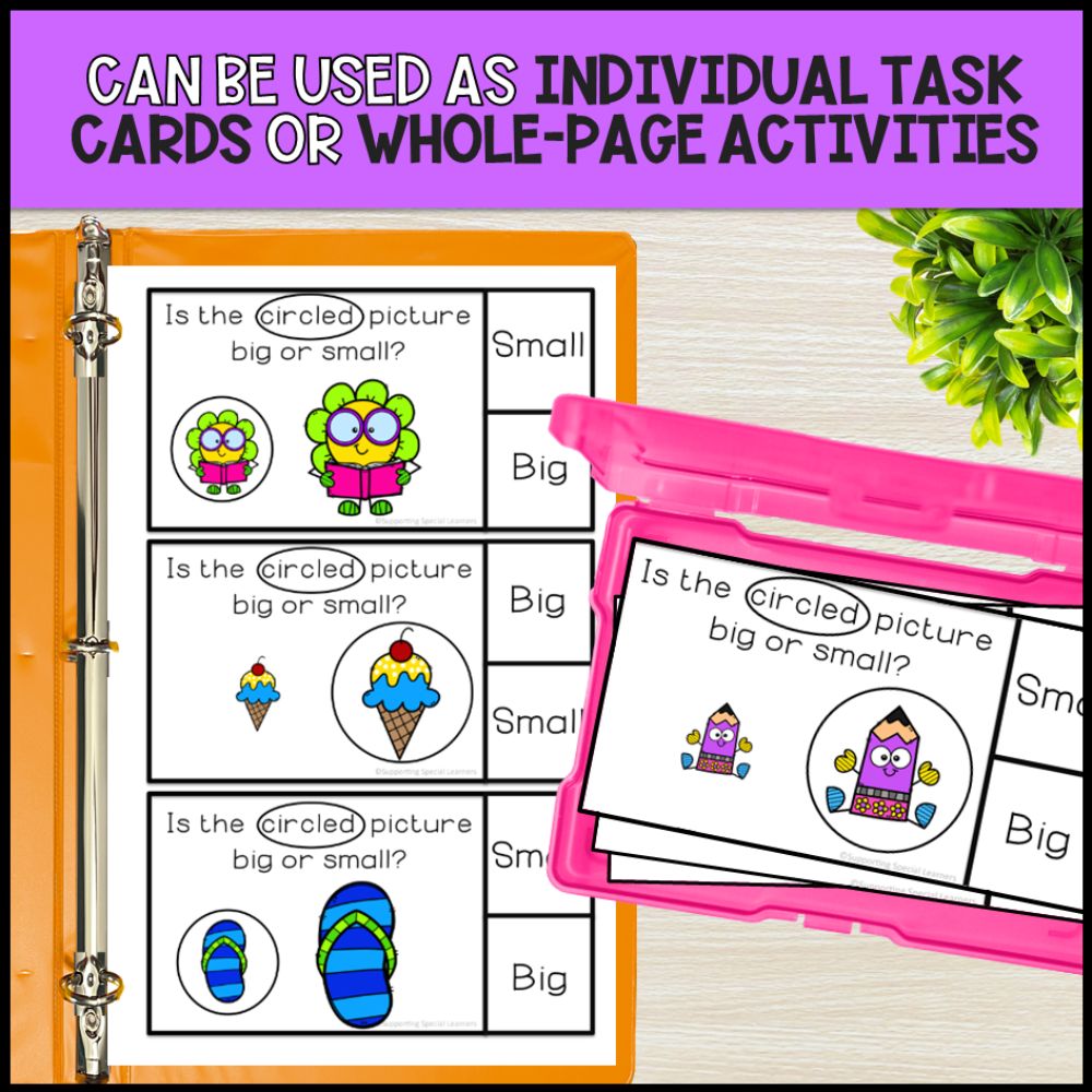 math task boxes for individual task cards or whole page activities