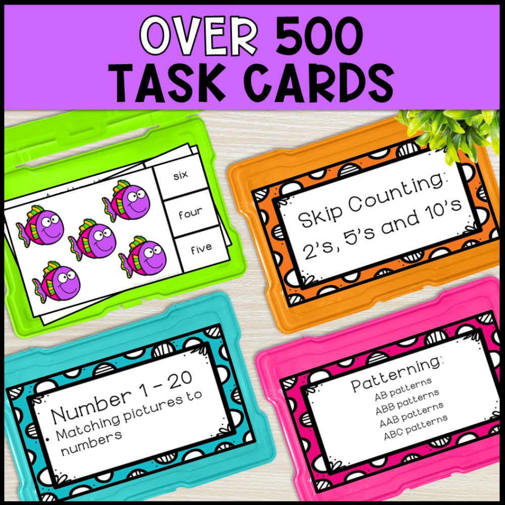math task boxes over 500 task cards