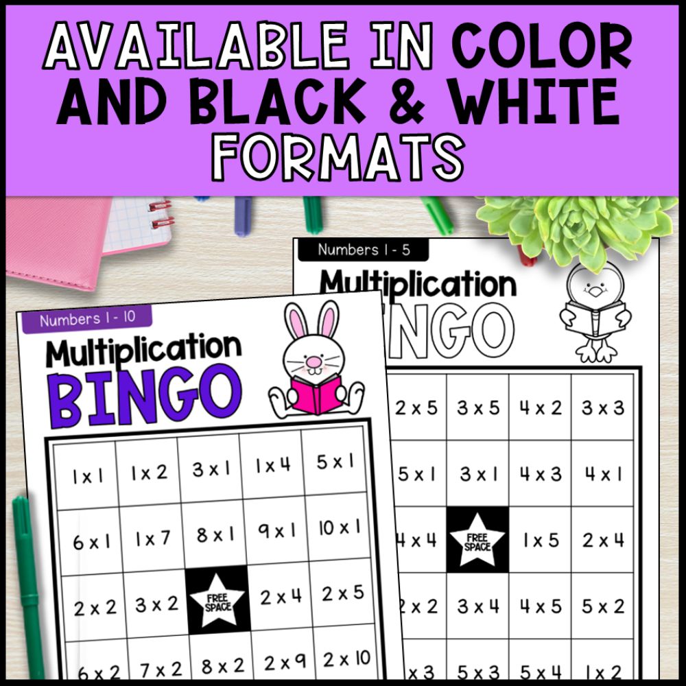Math Bingo Bundle No Prep - Addition and Multiplication
