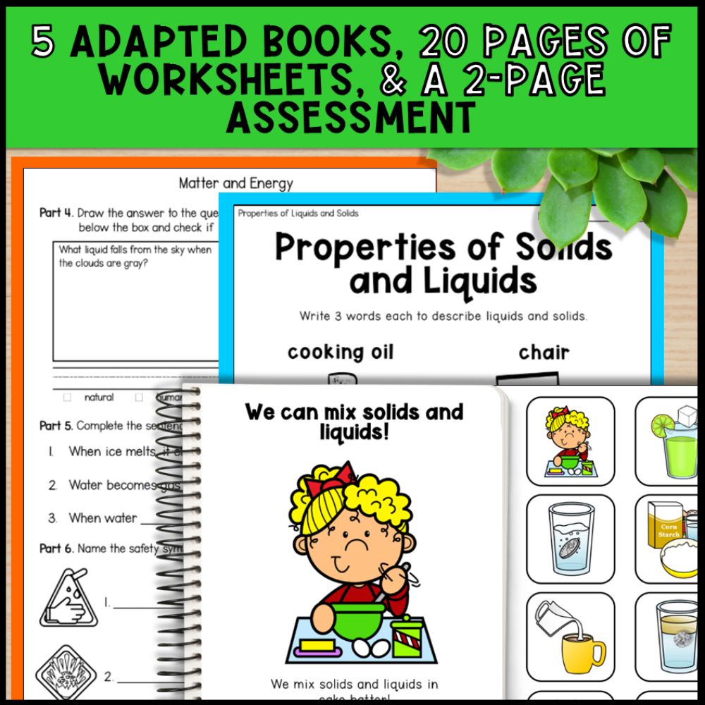 Matter and Energy Grade 2 Adapted Science Special Education