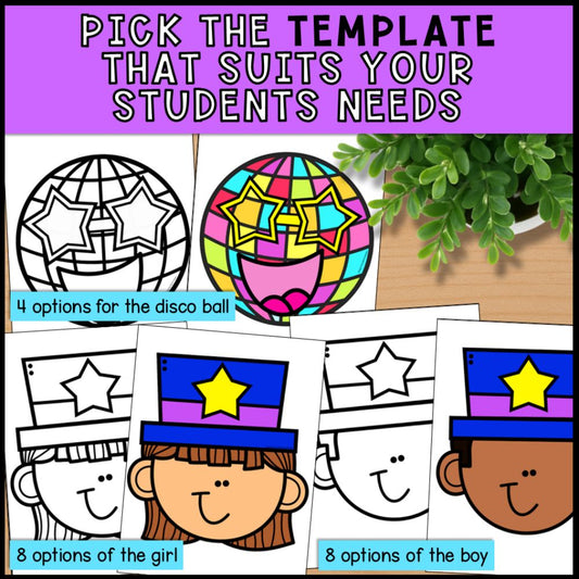 New Years Resolution Worksheets and Craft Writing Activities - Special Education