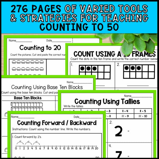 Number Sense Whole Numbers to 50 - 1st Grade Math Special Education