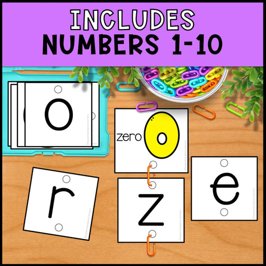 Numbers 1 to 10 Linking Chains: Fine Motor Activity - Math Centers