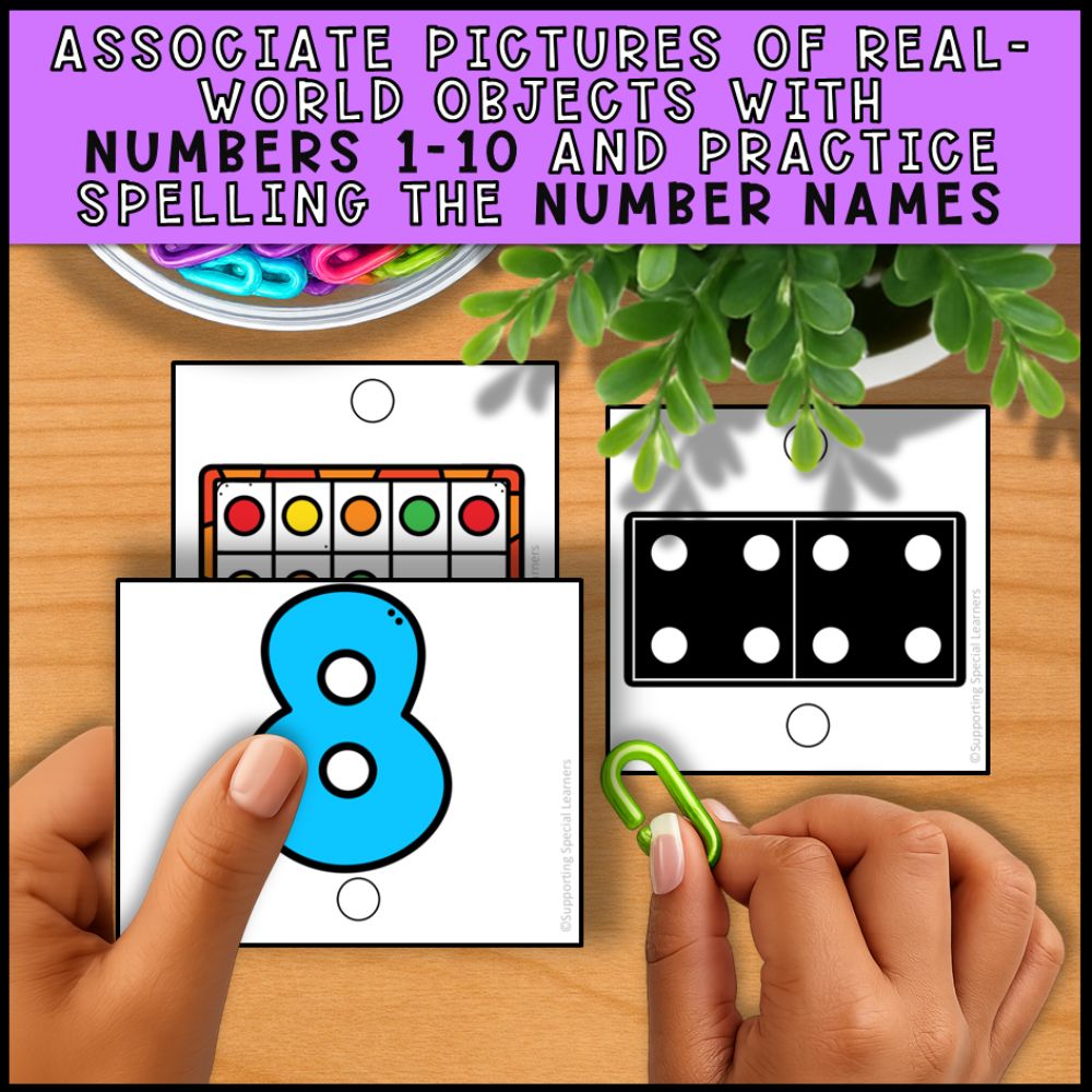 Numbers 1 to 10 Linking Chains: Fine Motor Activity - Math Centers
