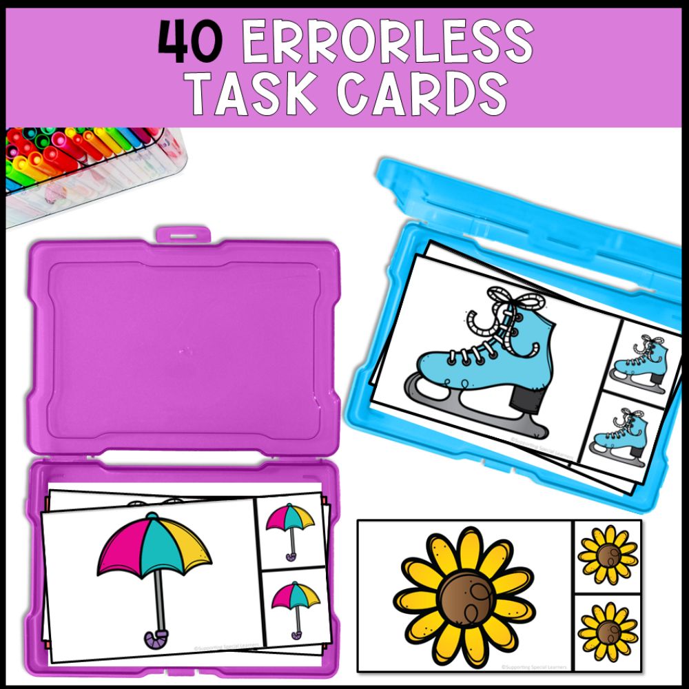 seasonal errorless learning bundle 40 errorless task cards