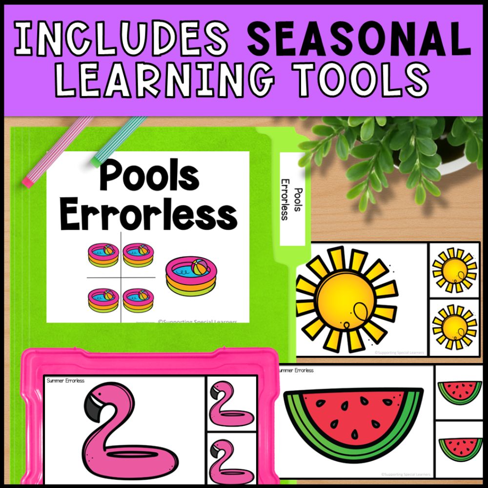 Seasonal Errorless Learning - Errorless File Folders & Task Boxes