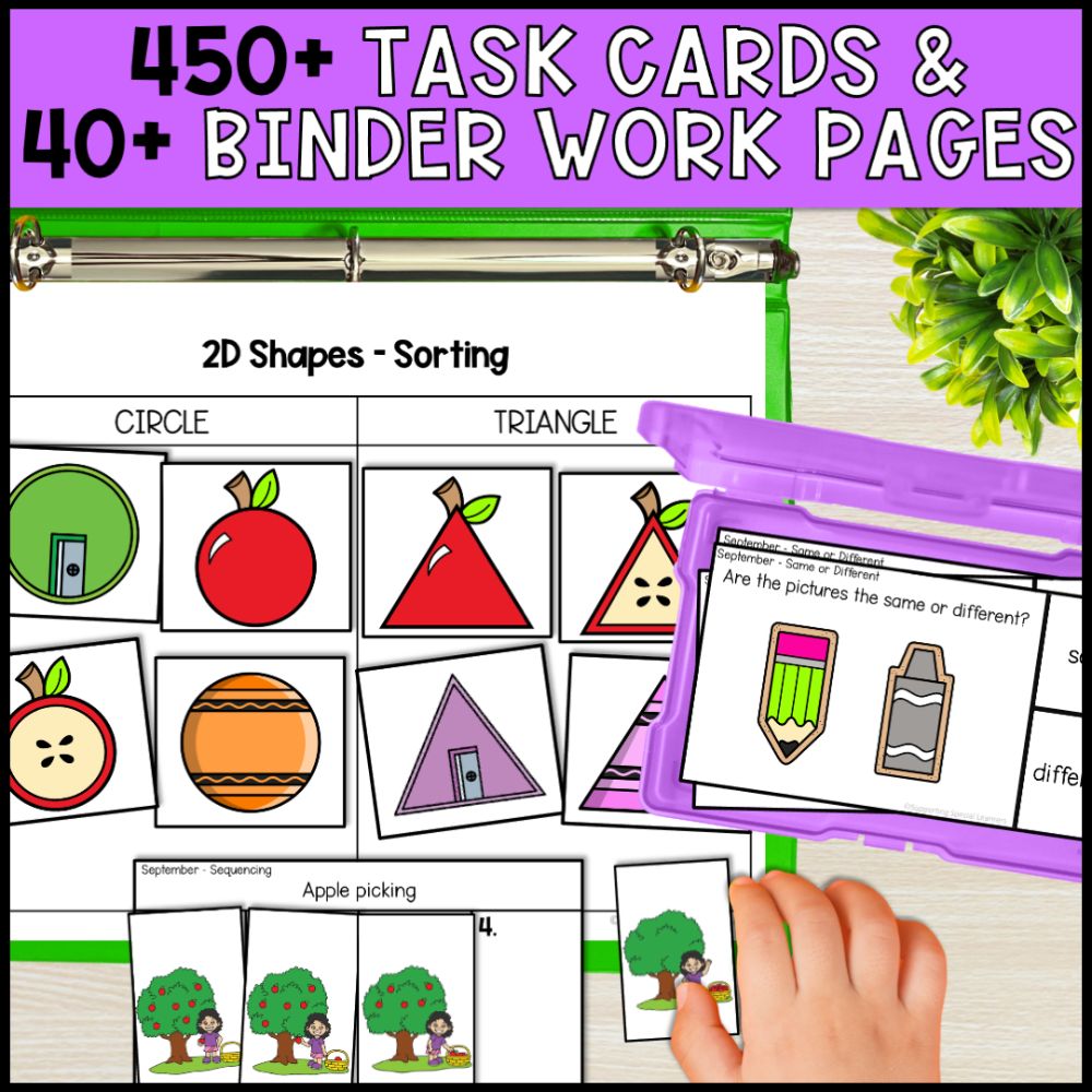 September Special Education Basic Concepts: ELA & Math Worksheets