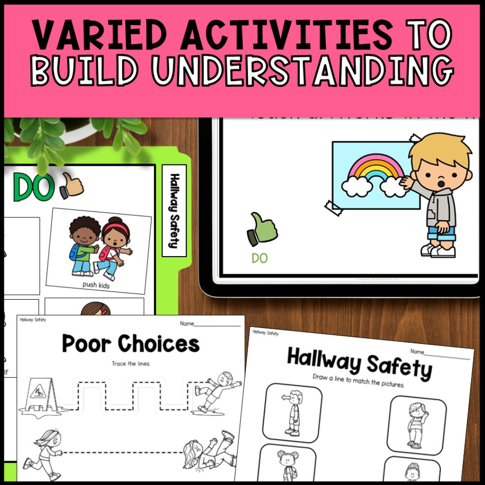 Social Skills Curriculum - Hallway & School-Wide Behavior Bundle