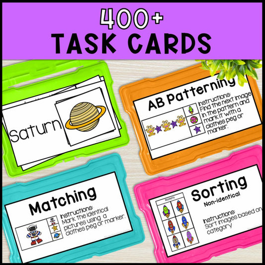 Space Theme Math and Literacy Centers: Special Education & Kindergarten