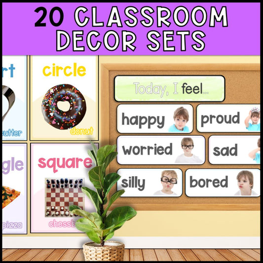 Special Education Classroom Decor with Real Images