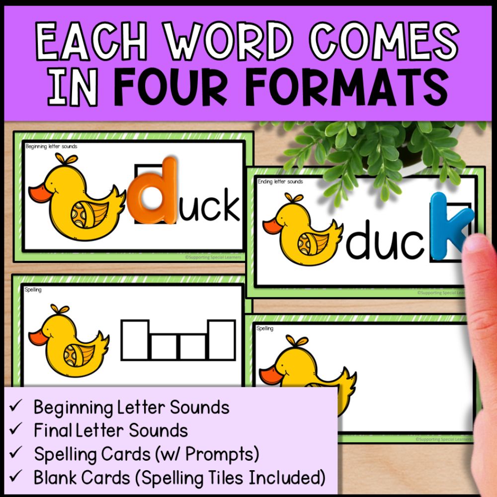 Spelling Activities - 300 Task Cards for Special Education