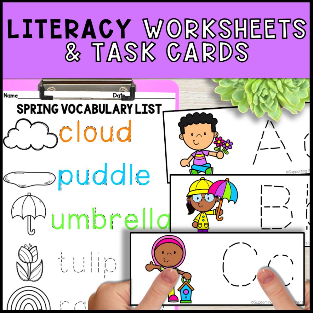 Spring Math and Literacy Centers - Kindergarten & Special Education