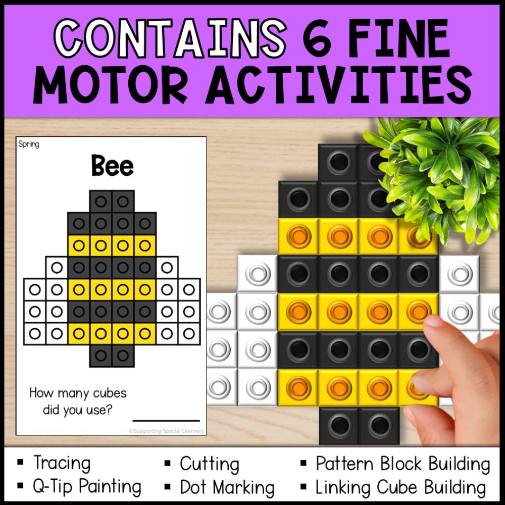 Spring Themed Centers Bundle - Fine Motor Activities & Worksheets