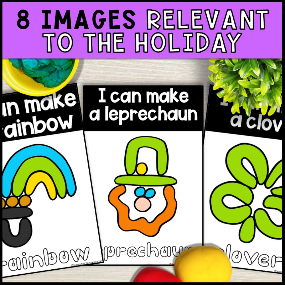 St. Patrick's Day Playdough Mats: Counting Using Ten Frame