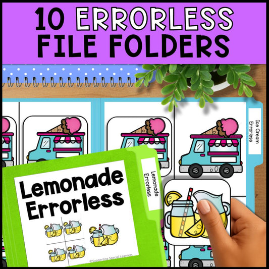 Summer Errorless Learning - Errorless File Folders & Task Boxes