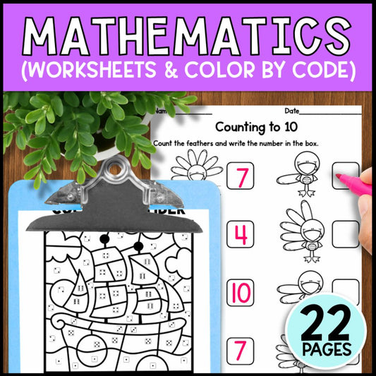 Thanksgiving Math, Literacy & Art Activities - Special Education