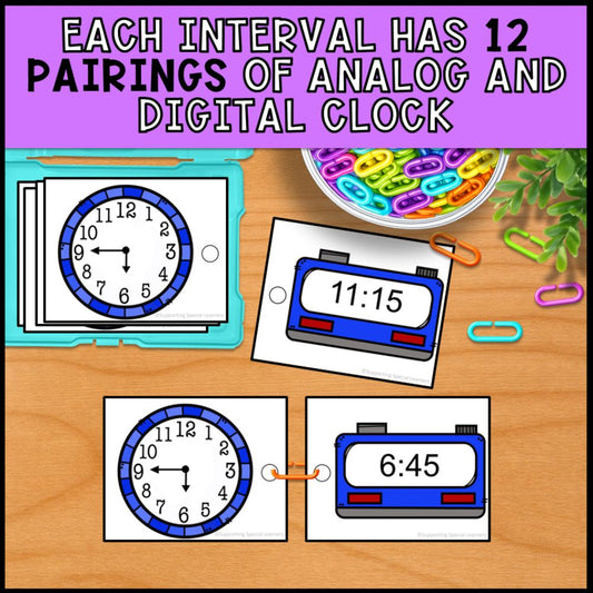 Time Linking Chains: Fine Motor Activity - Math Centers & Task Boxes