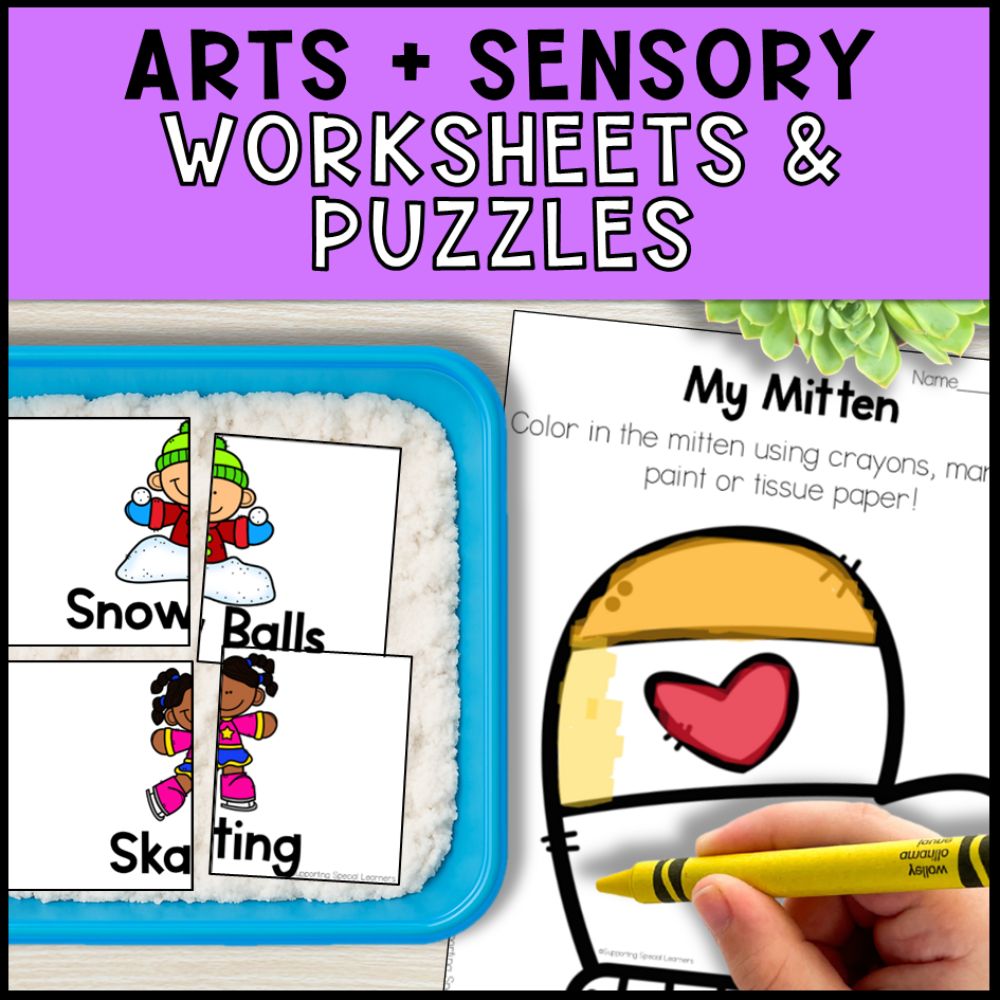 Winter Math and Literacy Centers - Special Education